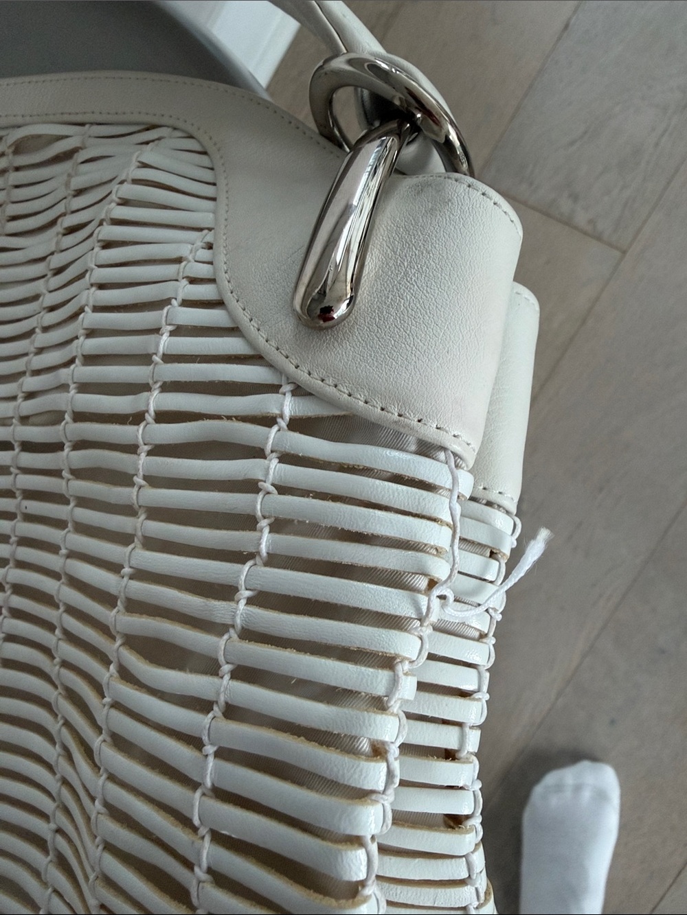 Akris White Woven Shoulder Bag - Picture 16 of 16